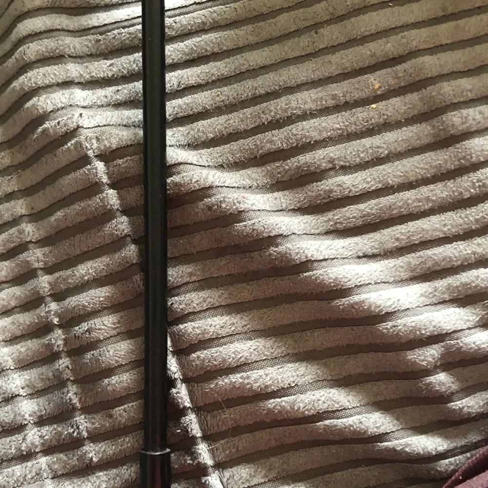Black Feather Cat Teaser Wand with Orange Plush Ball